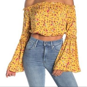 THE FIFTH LABEL sonic floral crop top